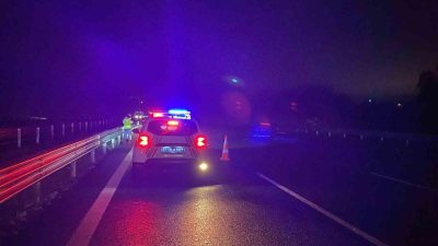 Kuzey Marmara Otoyolu’nda bariyerlere giren otomobilde bulunan iki kişi yaralandı.