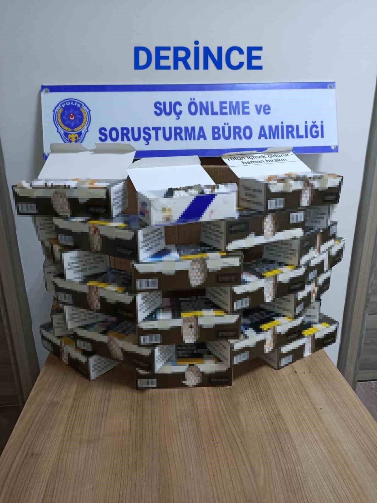 Kocaeli’nin Derince ilçesinde iş yerinde yapılan aramada 5 bin 40