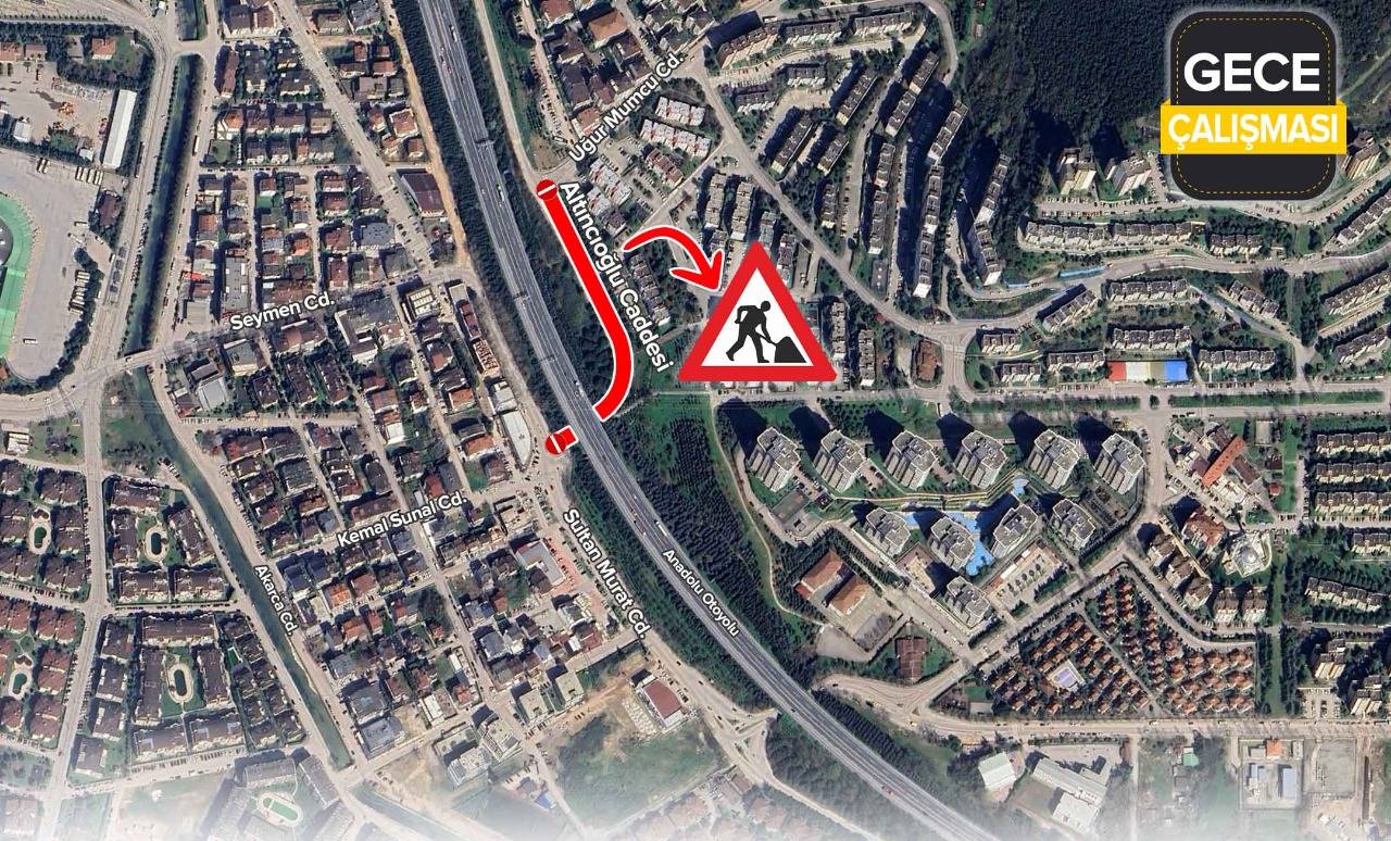 Yuvam Akarca Konutları’ndan Sultan Murat Caddesi’ne bağlantı sağlayan Anadolu Otoyolu