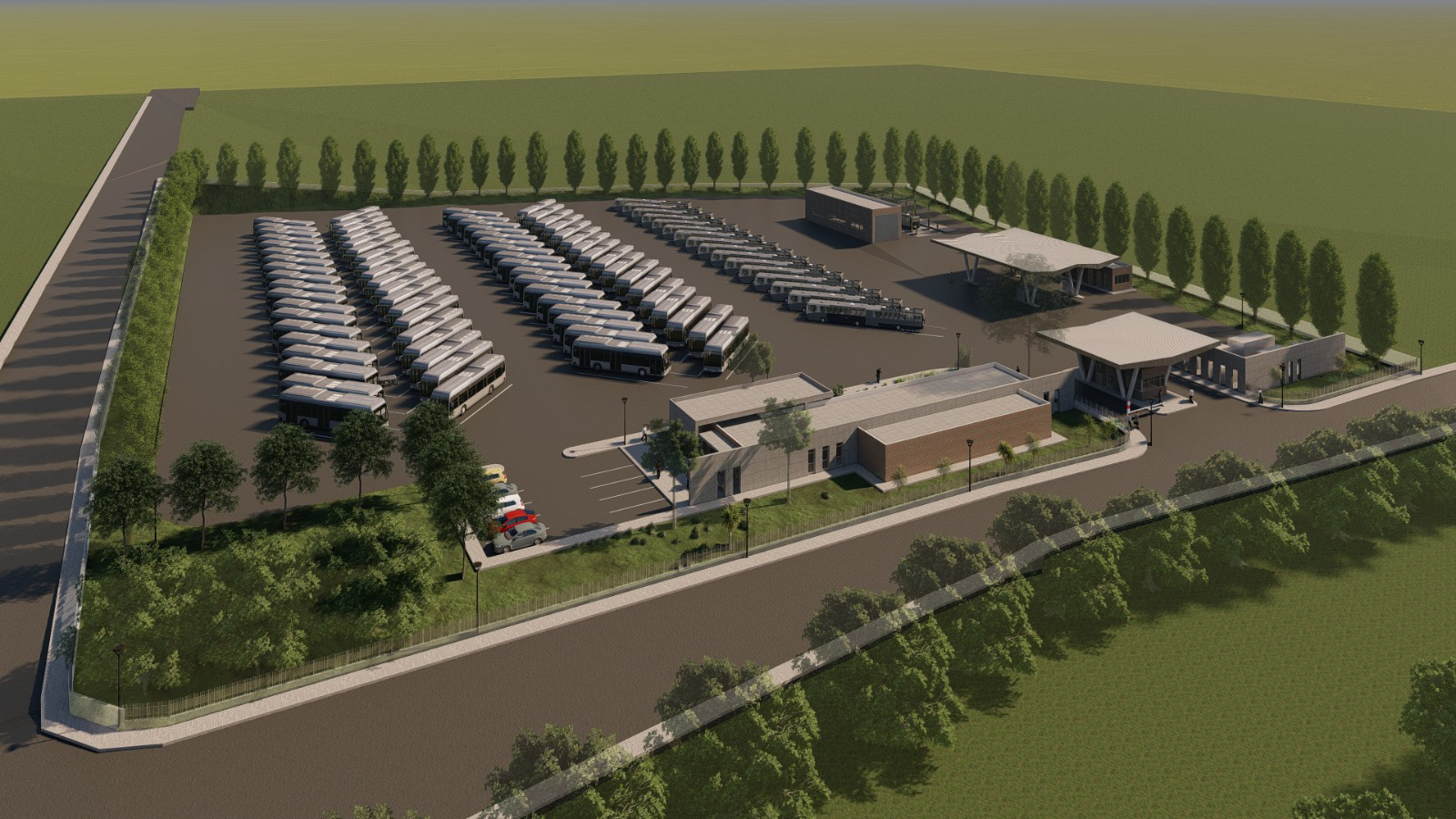 Büyükşehir’in Çayırova ilçesinde projelendirdiği otobüs garajı ve CNG dolum tesisinde