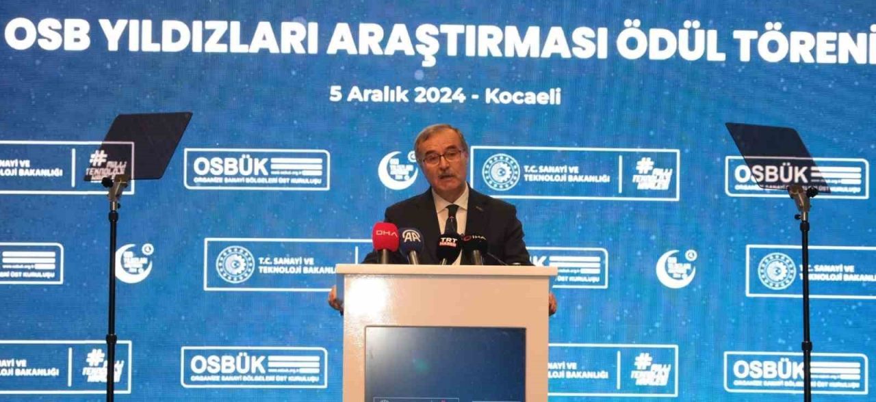 Kocaeli’de bu yıl dördüncüsü yapılan OSB Yıldızları Araştırması Ödül Töreni’nde