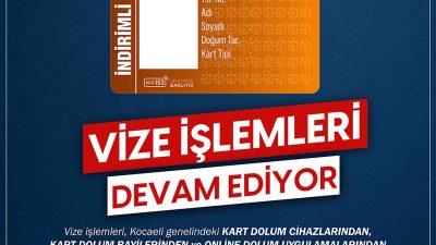 Kocaeli Büyükşehir Belediyesi, öğretmen ve öğrencilerin indirimli seyahat kartları için