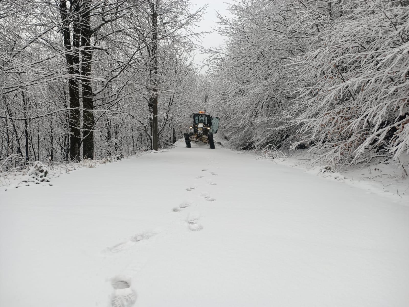 Kocaeli'deki Türkiye'nin önemli kış turizm merkezlerinden Kartepe'de kar yağışı etkili