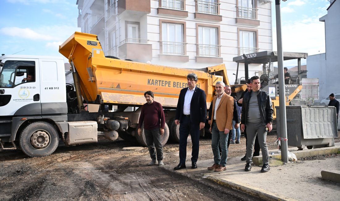 Kartepe Belediyesi, ilçe genelinde başlattığı yol yapım ve iyileştirme çalışmalarını