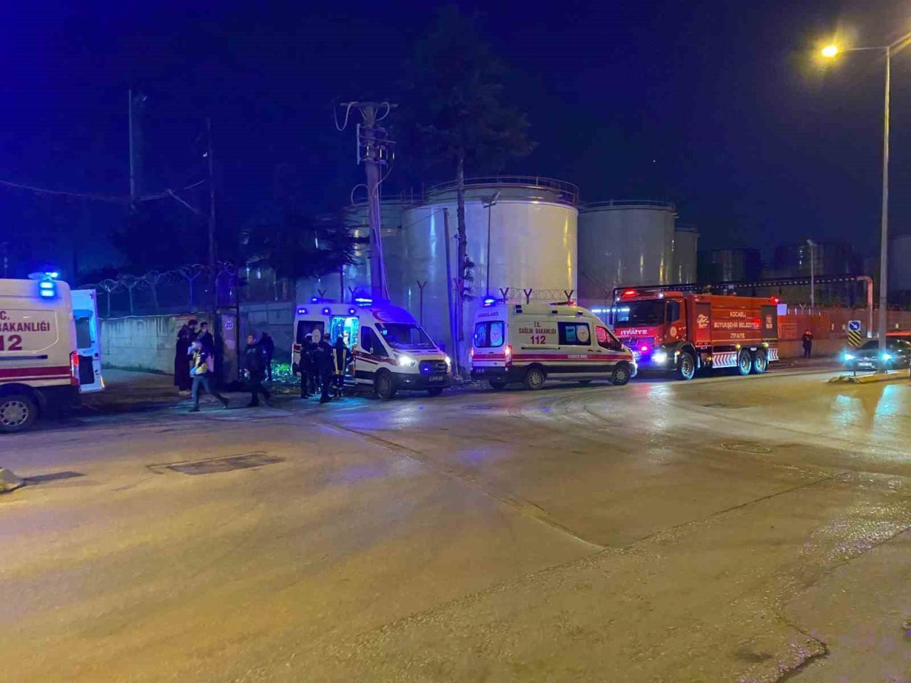 Kocaeli’nin Körfez ilçesinde bulunan Aytemiz Petrol’e ait dolum tesisinde yaşanan