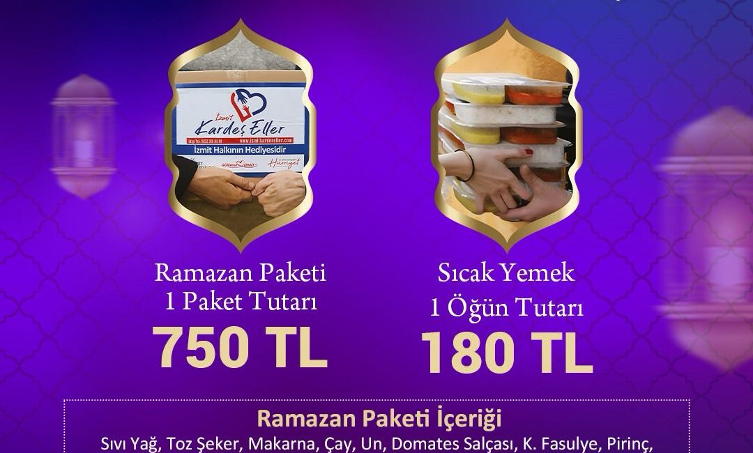 İzmit Belediyesi, Ramazan ayında ihtiyaç sahiplerine gıda kolisi ve sıcak