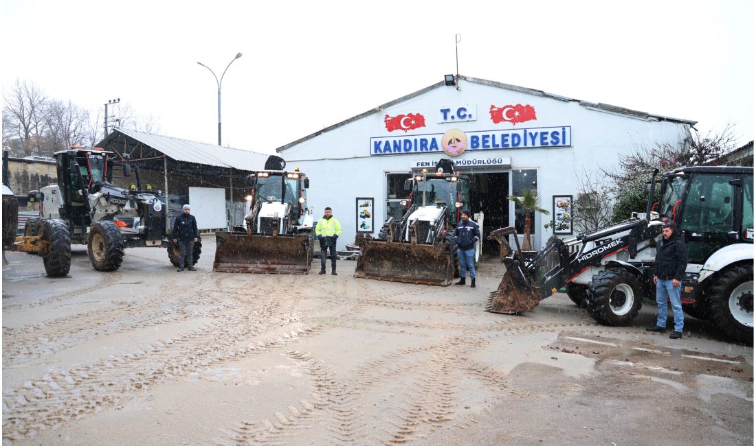 Kocaeli’de etkili olması beklenen kar yağışı öncesi Kandıra Belediyesi karla