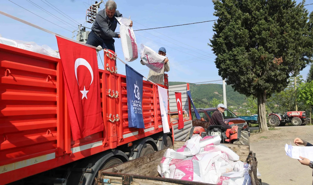 Kocaeli Büyükşehir Belediyesi Belediyesi, çiftçilere yüzde 50 hibeli gübre desteği