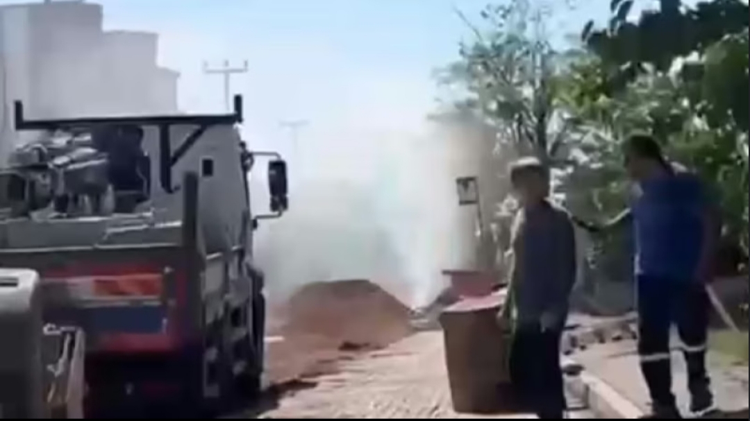 Kocaeli’nin Kartepe ilçesi Sarımeşe Mahallesi'nde yürütülen altyapı çalışmaları sırasında yaşanan