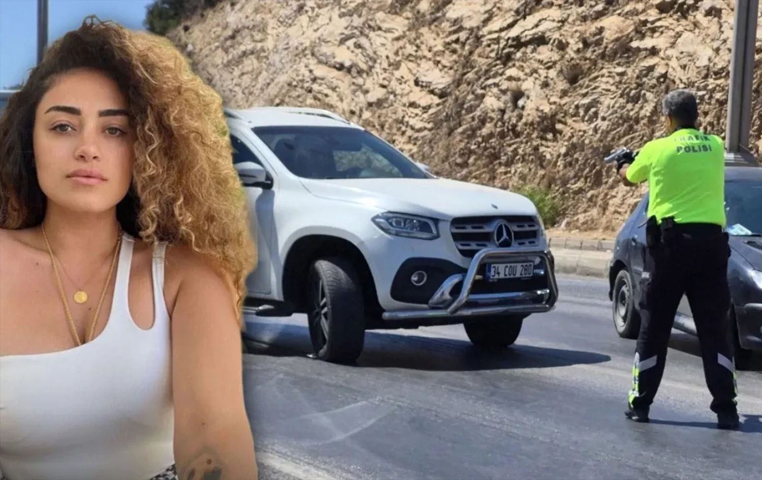 Şarkıcı Dilan Çıtak, Muğla'nın Bodrum ilçesinde polisin üzerine araç sürdüğü