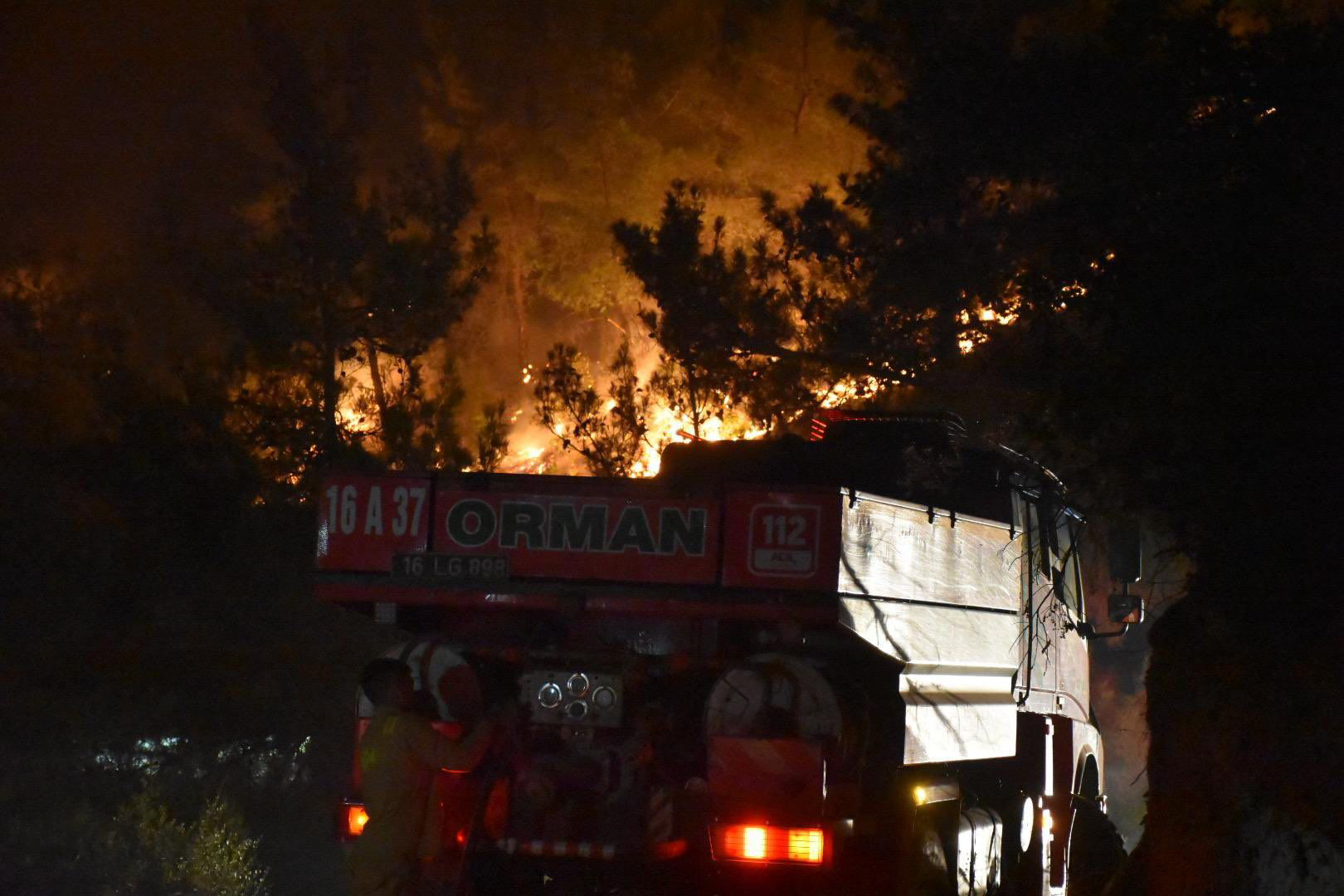 Sakarya'nın Geyve ilçesinde dün ormanlık alanda başlayıp yerleşim yerine sıçrayan