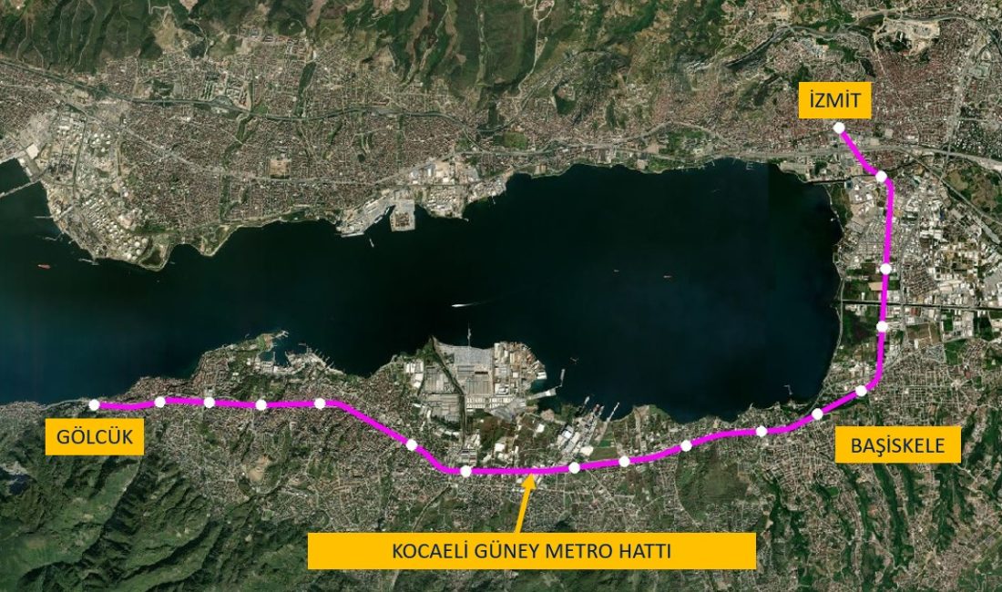 Gölcük ve İzmit arasını 28 dakikaya düşürecek Güney Hafif Raylı