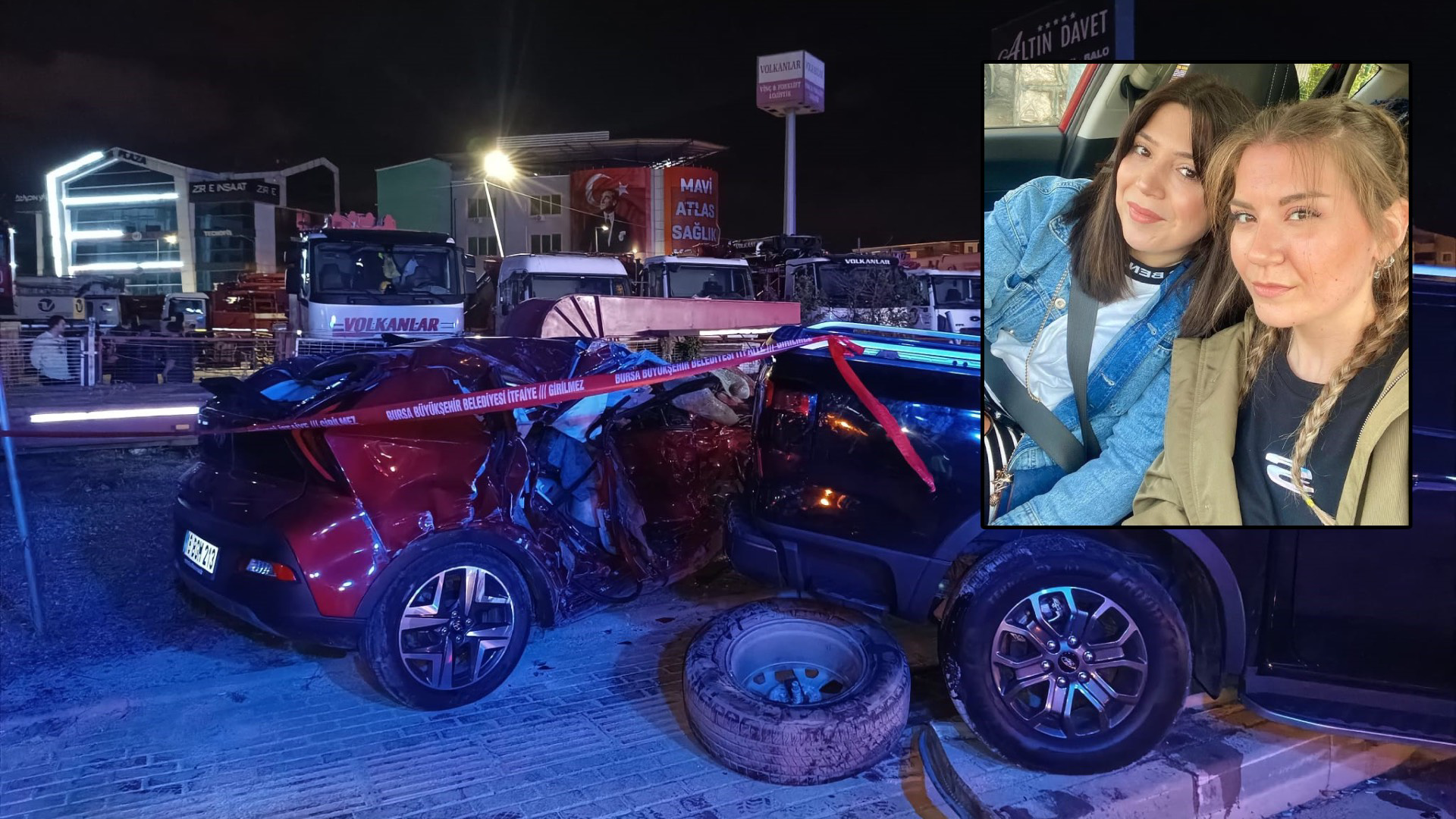 Bursa'nın Nilüfer ilçesinde otomobil ile hafif ticari aracın çarpıştığı kazada,