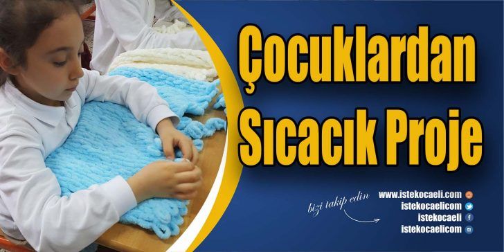 Kocaeli’nin Körfez ilçesinde bulunan İgsaş Ortaokulu’nda öğrenciler ‘Sevgi Yumağı’ projesi