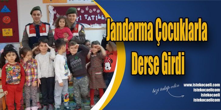 Kocaeli’de, jandarmalar öğrencilerle birlikte 2017-2018 Eğitim-Öğretim yılının 2. döneminin ilk