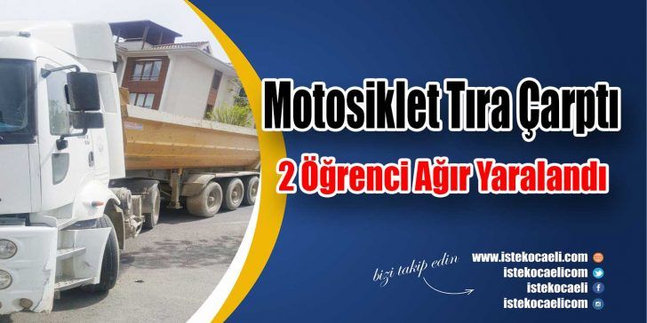 Kocaeli’nin Karamürsel ilçesinde gezintiye çıkan iki lise öğrencisinin bulunduğu motosiklet,