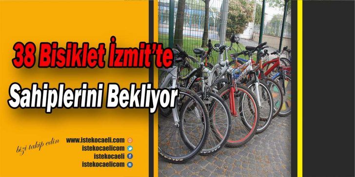 Kocaeli polisinin düzenlemiş olduğu operasyonlarda ele geçirilen 38 adet bisiklet