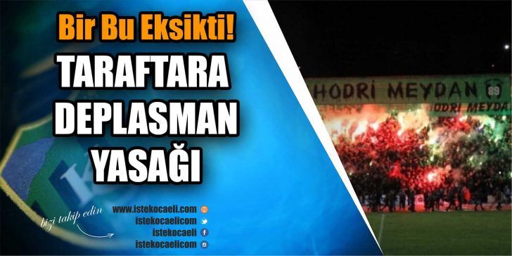 Kocaelispor taraftarı, önümüzde Karacabey karşılaşmasında taraftar yasağı getirilmesine tepki gösterdi.