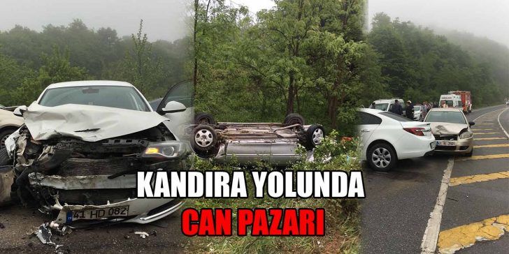 Bu sabah saatlerinde İzmit-Kandıra yolu Çubuklu mevkiinde feci bir trafik