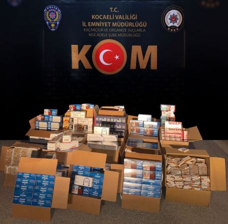 Kocaeli'de kaçakçılıkla mücadele çalışmaları kapsamında 10 iş yerinde yapılan aramada