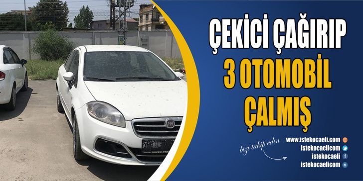 Adana’nın merkez Seyhan ilçesinde park halindeki 3 otomobili çekiciye yükletip çaldığı ileri sürülen şüpheli gözaltına