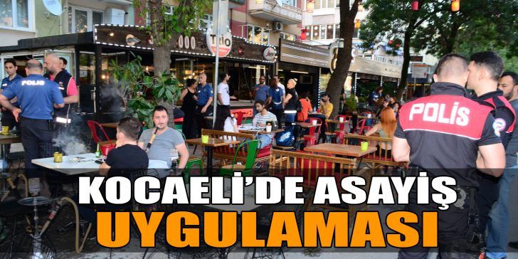 Kocaeli’de, güvenlik tedbirleri kapsamında 733 polisin görev aldığı asayiş uygulamasında