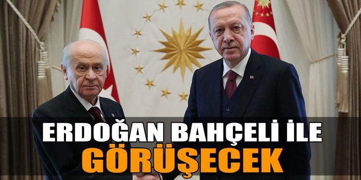 Cumhurbaşkanı Recep Tayyip Erdoğan, MHP Genel Başkanı Devlet Bahçeli ile