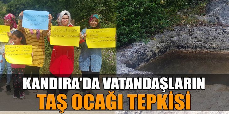 Kocaeli’nin Kandıra ilçesinde vatandaşlar, doğaya ve çevreye zarar vereceğini öne sürerek
