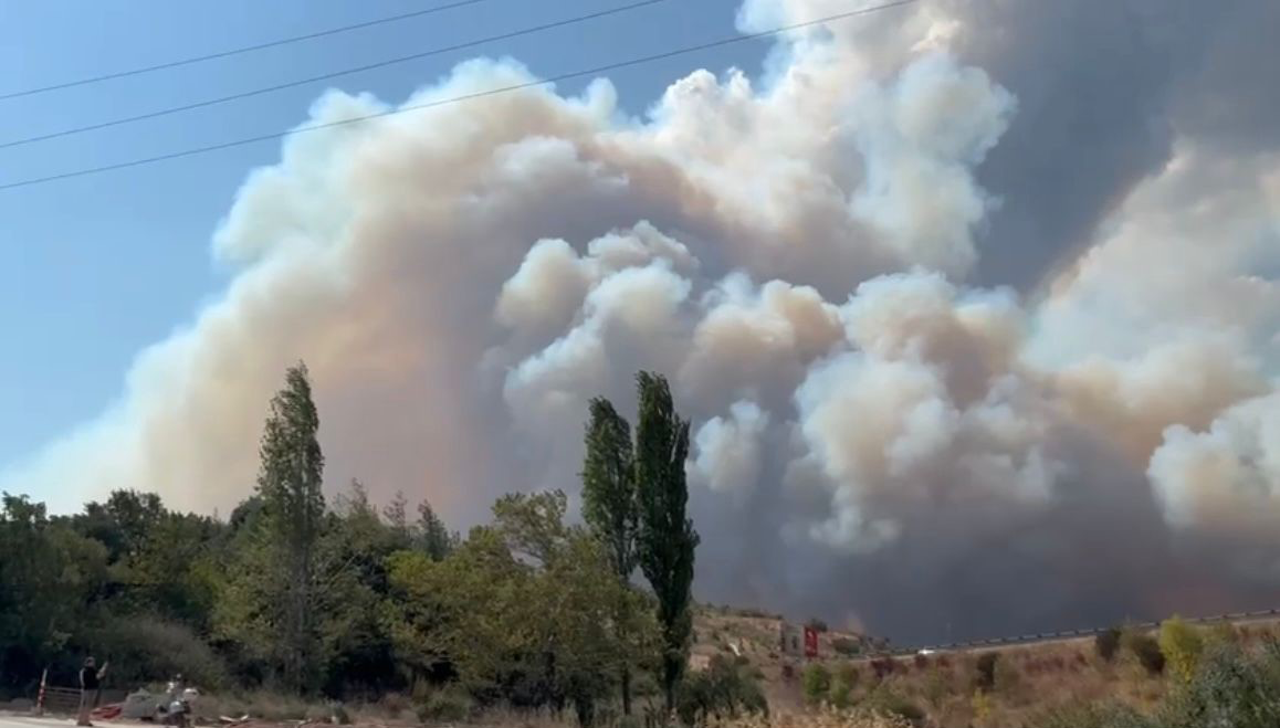 Bursa'nın merkez Osmangazi ilçesi Gündoğdu ilçesinde başlayan orman yangını büyüyor.