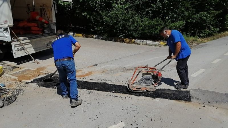 Başiskele Belediyesi, aşırı yağışlar sonrası zarar gören cadde ve sokaklardaki