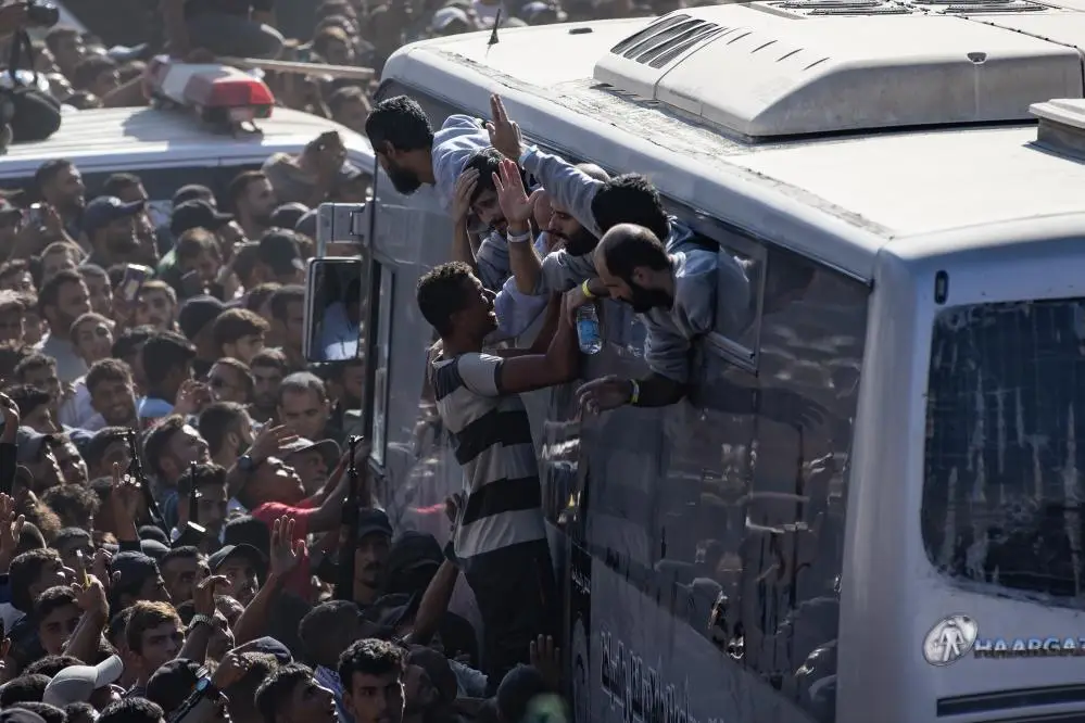  İsrail’in Hamas ile varılan ateşkes anlaşması kapsamında gerçekleşen esir