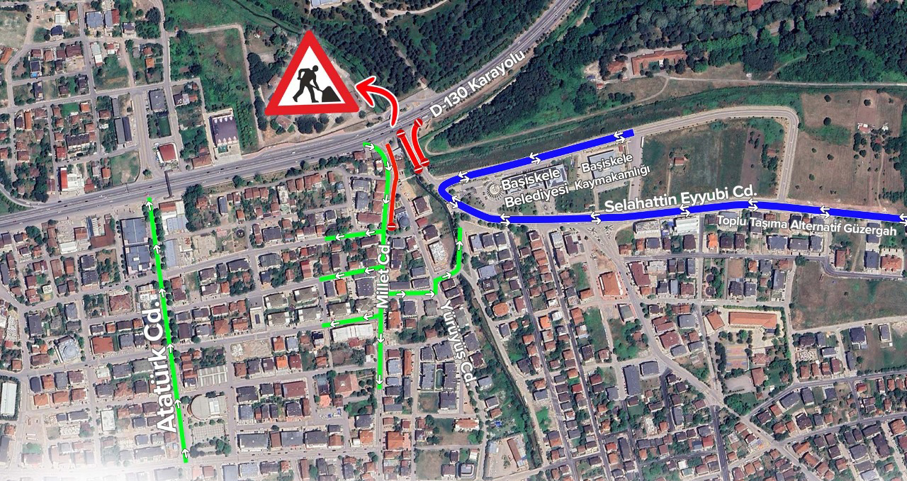 Kocaeli Büyükşehir Belediyesi, Başiskele’de D-130 Karayolu üzerindeki kavşak projesi kapsamında
