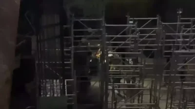 Beyoğlu Meclis-i Mebusan Caddesi’nde devam eden metro inşaatında, eksi 6’ncı