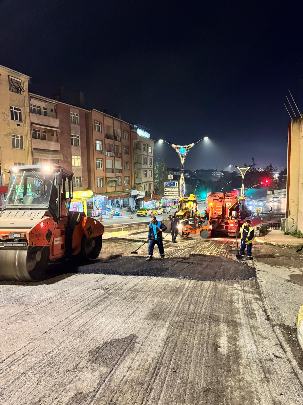 Kocaeli Büyükşehir Belediyesi tarafından İzmit’in önemli trafik güzergahlarından Santral Rampası’nda