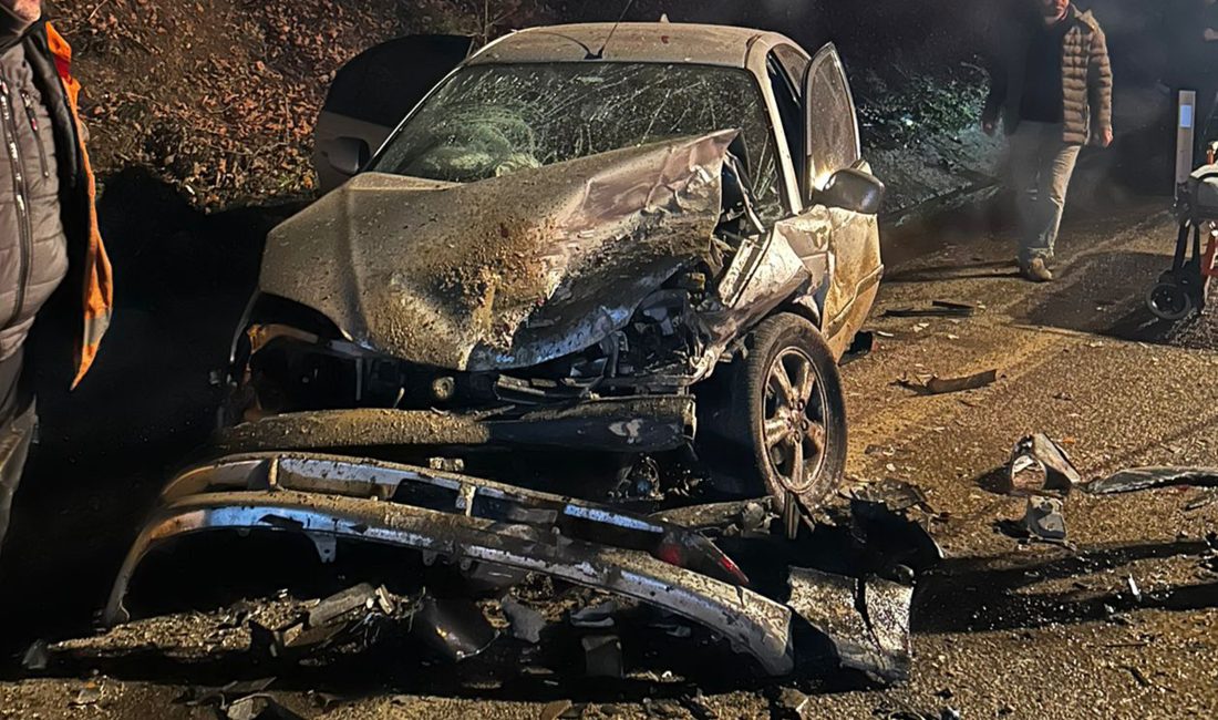 Bolu’da Abant yolu üzerinde meydana gelen kazada iki otomobil çarpıştı.