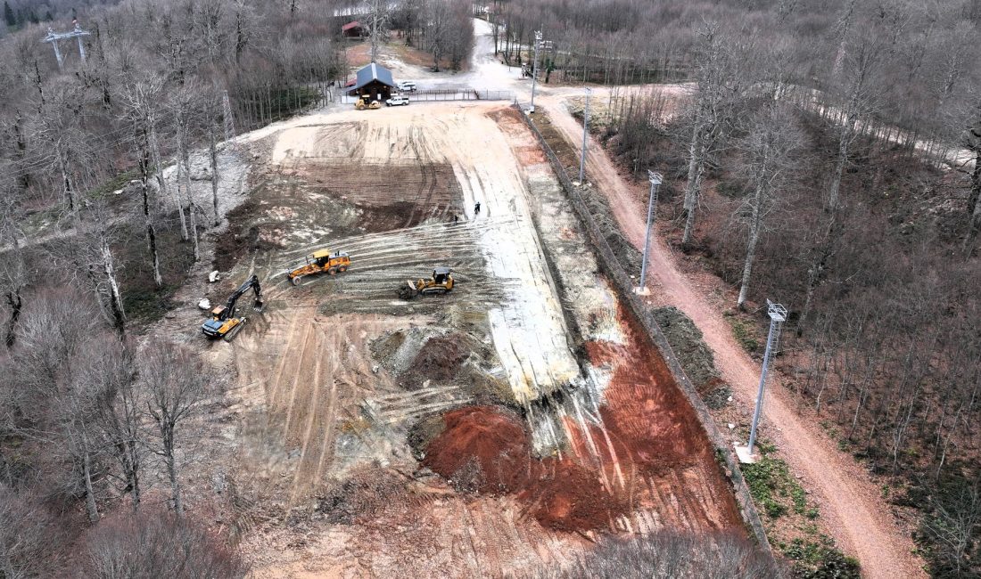 Kocaeli Büyükşehir Belediyesi, kış hazırlıkları kapsamında Kuzuyayla Kızak Pisti’ni modern
