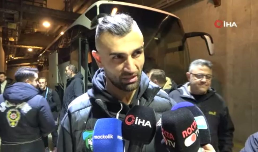 Kocaelispor forması giyen Serdar Dursun, Fatih Karagümrük’ün golü öncesindeki pozisyonun
