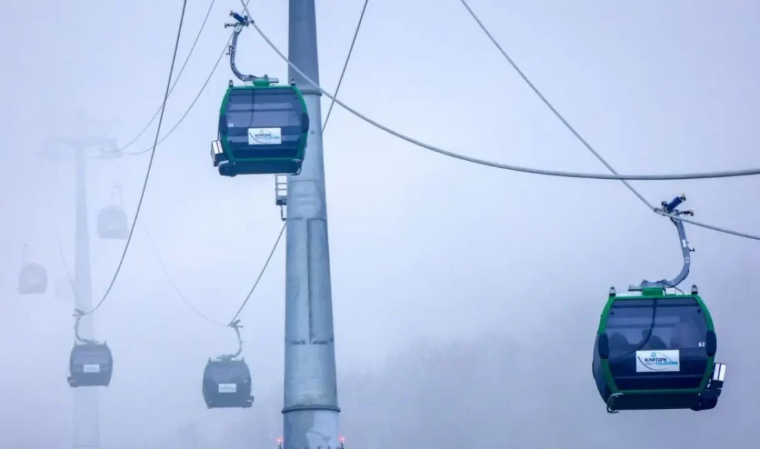 Kocaeli Büyükşehir Belediyesi’ne bağlı Kartepe Teleferik hattı, olumsuz hava koşulları