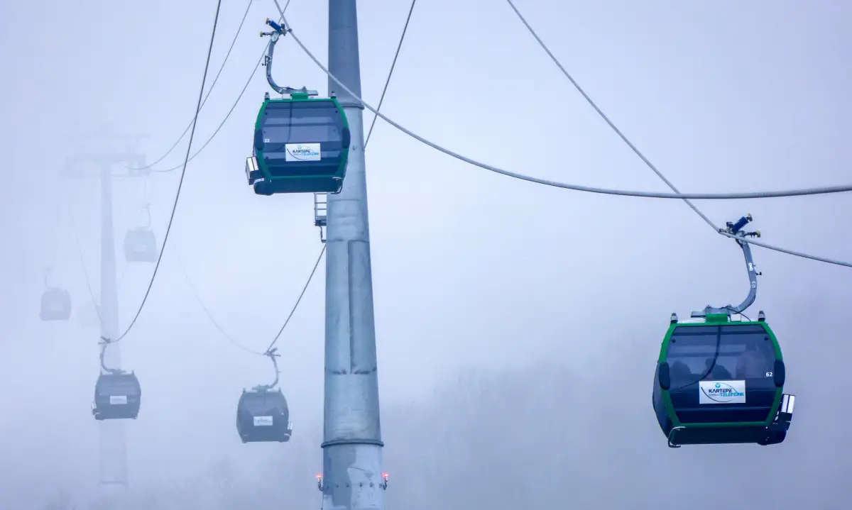 Kocaeli Büyükşehir Belediyesi, olumsuz hava koşulları nedeniyle Kartepe Teleferik hattının