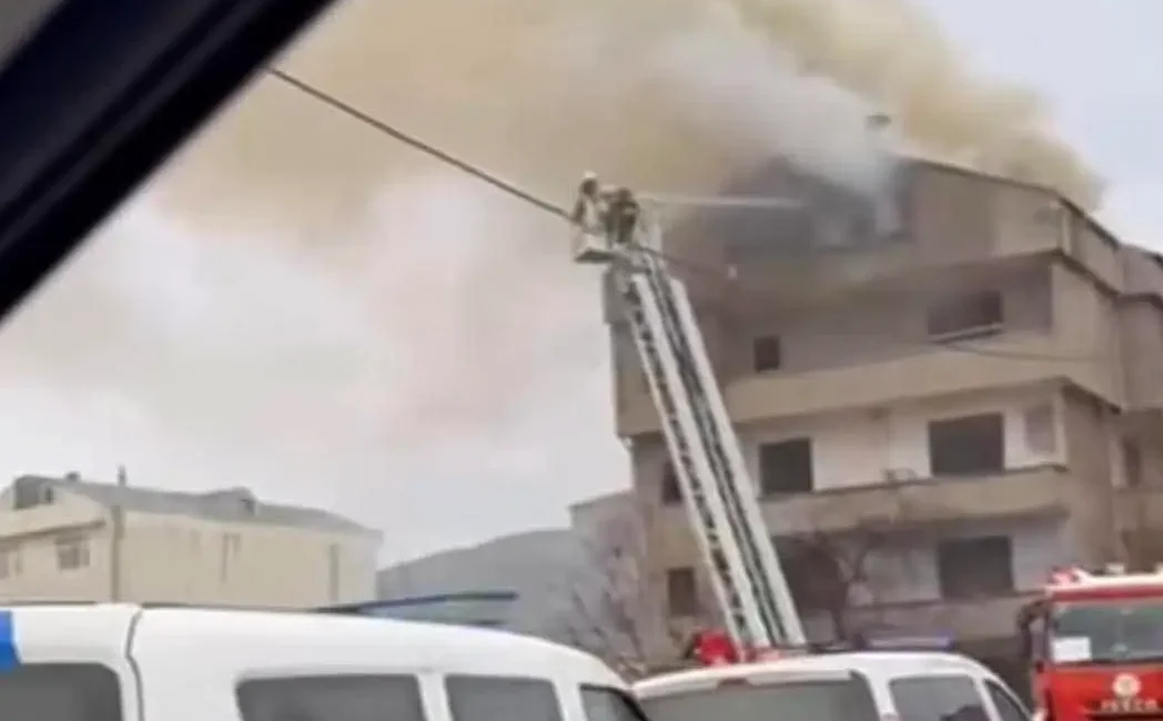 Kocaeli’nin Körfez ilçesinde dolum tesislerine yakın bir noktada çıkan inşaat