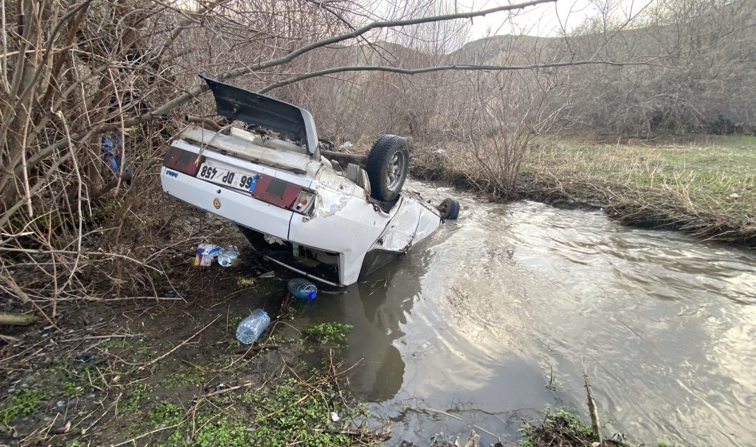 Yozgat-Ankara karayolunda kontrolden çıkan otomobilin dere yatağına uçması sonucu meydana