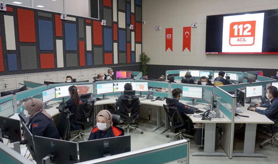 Muğla’da Sevgililer Günü’nde 112 Acil Çağrı Merkezi’ni arayarak mutluluğunu paylaşmak
