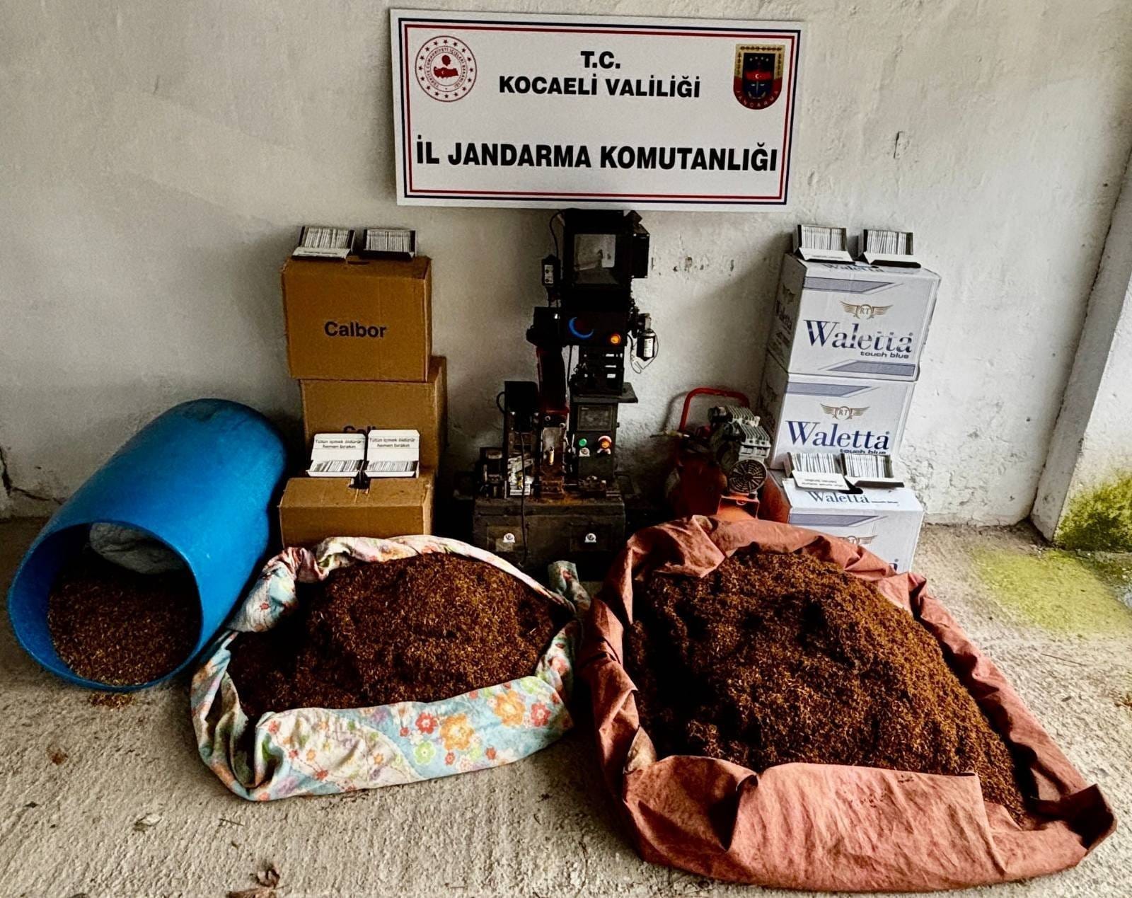 Kocaeli İl Jandarma Komutanlığı ekiplerince Körfez ilçesinde düzenlenen operasyonda çok
