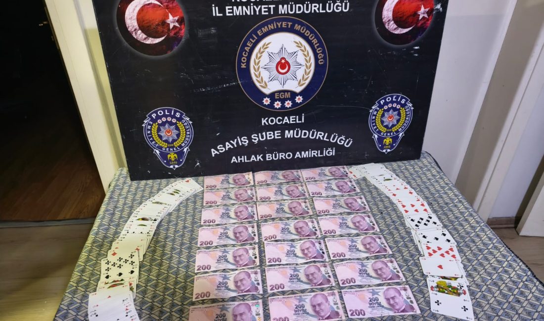 Kocaeli Emniyet Müdürlüğü ekiplerince kumar oynanmasının önlenmesine yönelik yürütülen denetimlerde