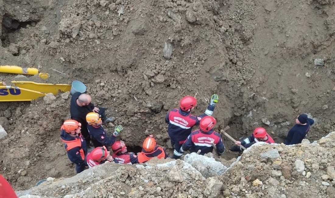 Göçük altında kalan iş makinesinin içinde mahsur kalan operatör, Büyükşehir