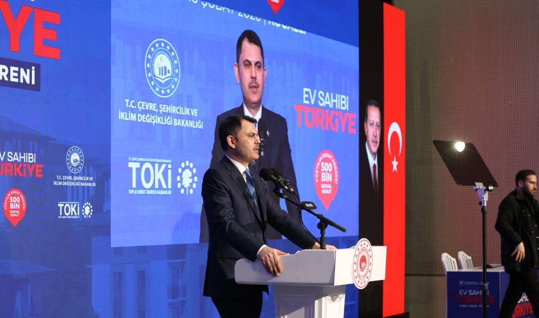 TOKİ kura çekimi programında konuşan Bakan Kurum, Cedit Mahallesi konutlarının