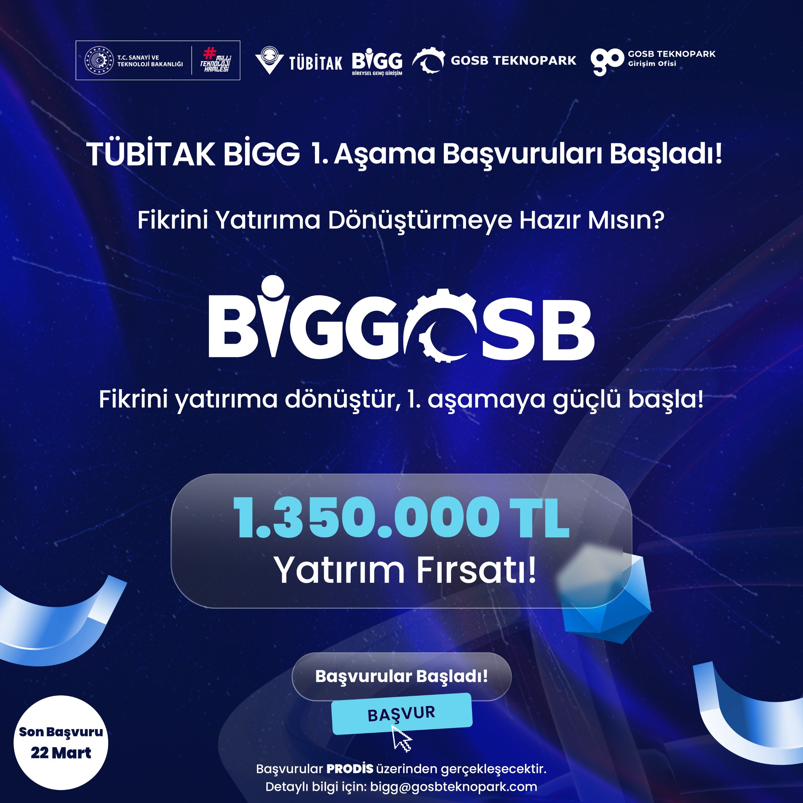TÜBİTAK’tan girişimcilere 1 milyon 350 bin TL destek! Başvurular başladı