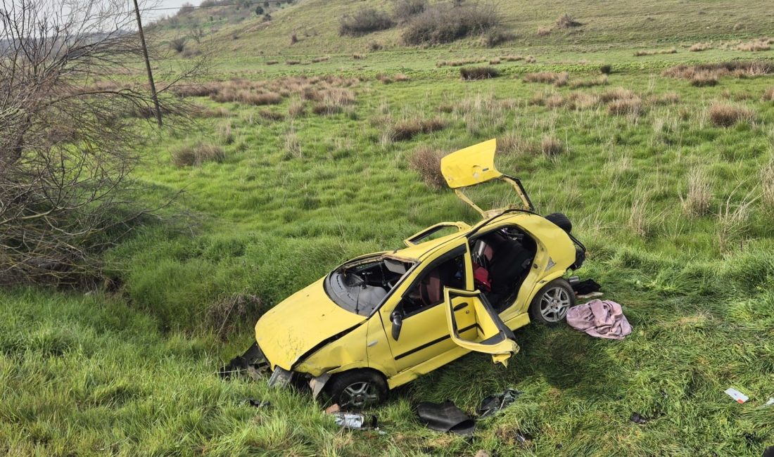 Balıkesir’in Susurluk ilçesinde kontrolden çıkan bir otomobilin devrilmesi sonucu meydana