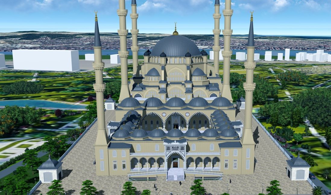 Gebze Millet Bahçesi içerisinde inşa edilmesi planlanan cami projesinin kaba