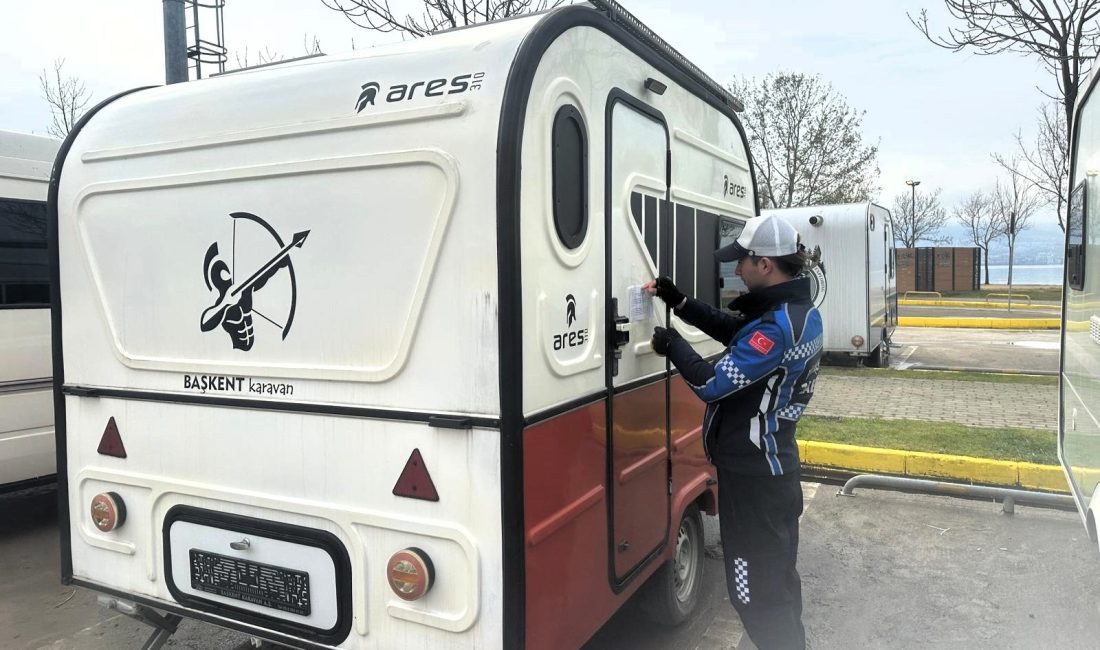 Sahil Otoparkı'nda yeni ücretlendirme sistemine geçildi, alanı işgal eden karavan